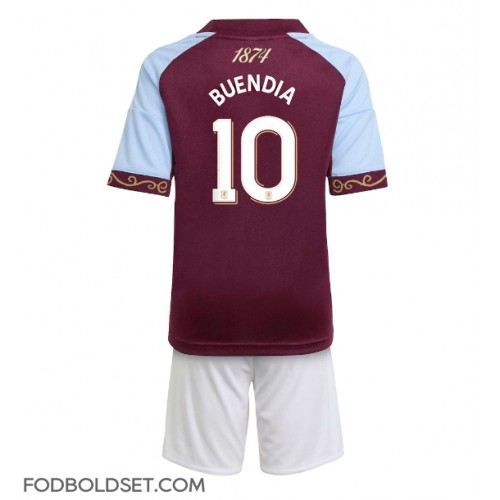 Aston Villa Emiliano Buendia #10 Hjemme Trøje Børn 2025-26 Kortærmet (+ Korte bukser)